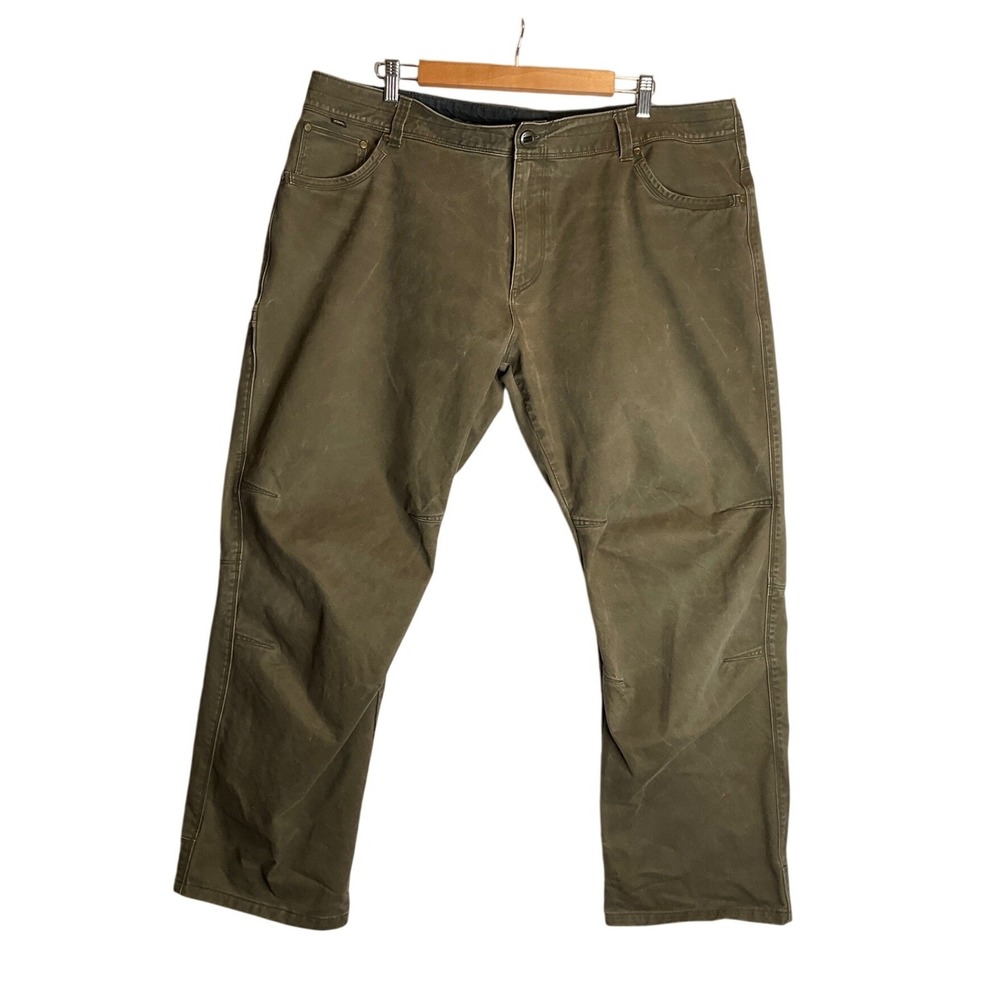 Kuhl Pants 42x30 Green Ryder Rugged Vintage Patina Dye Reinforced Outdoor Utilty